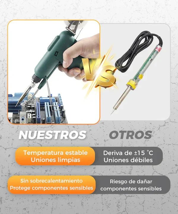 🔥 LIQUIDACIÓN DE STOCK PROMO: Pistola de Soldadura Profesional - Belezia Femina MX