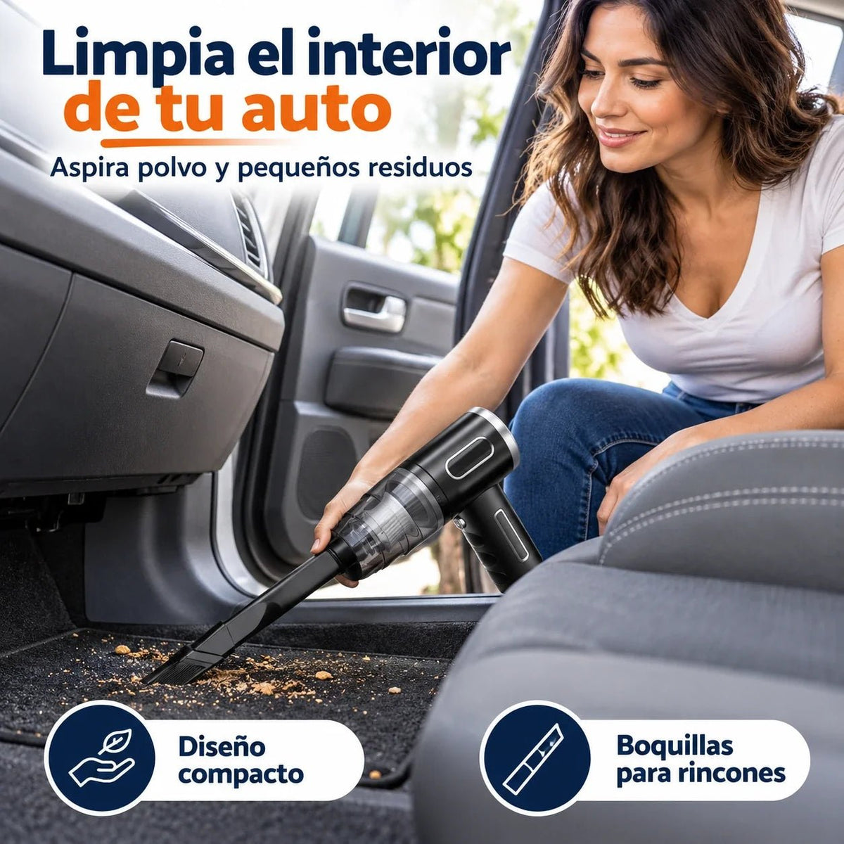 Aspiradora para el interior del auto